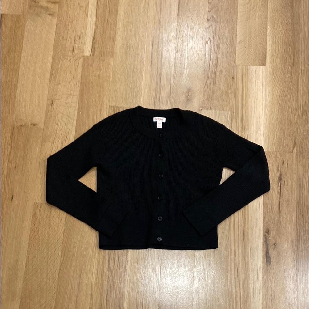 Cat & Jack Girl’s Black Button Up Cardigan